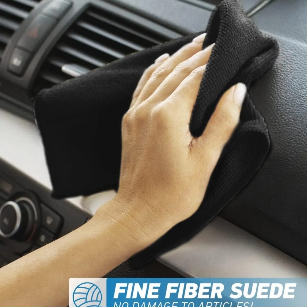 Microfiber Towel Detailing - Schwarzes Mikrofaser-Reinigungstuch Saugfähiges Handtuch zum Autowaschen