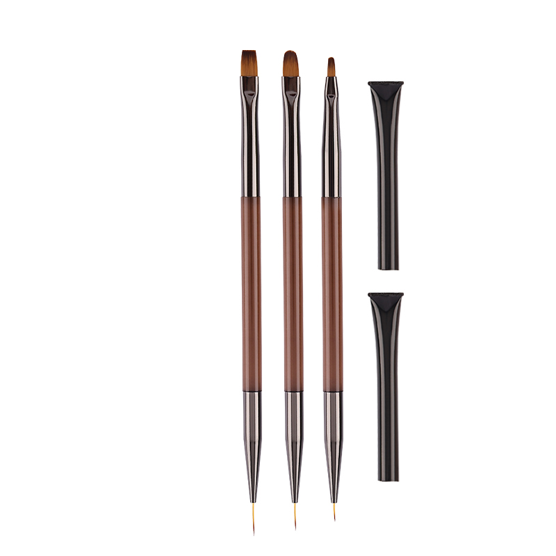 Detailing Brush Set - 3 stücke Doppel-ende Nail art Pinsel