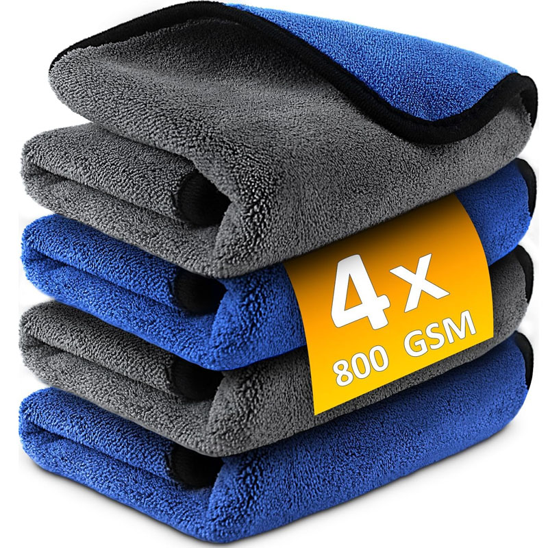 Microfiber Towel Detailing - 1-4 Stück Weiche Mikrofaser-Autowaschtücher Schnell Trocknende